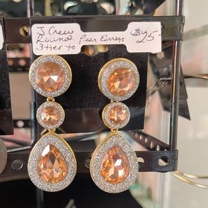 J.Crew Round Pear 3-Tier Earrings